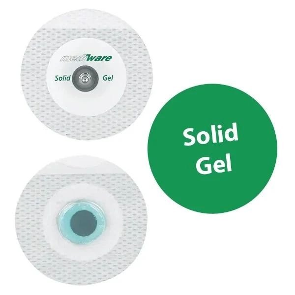 Mediware Microtape Lochvlies-Elektrode Solid Gel, Grün, Druckknopf