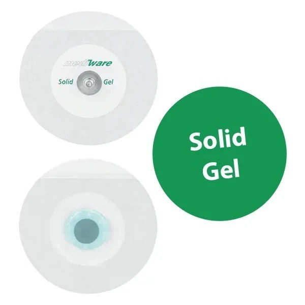 Mediware Textil-Elektrode Solid Gel, Rot, Druckknopf