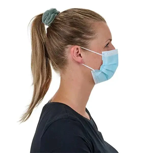 Chirurgischer Mundschutz mit Ohrschlaufen, 3-lagig - OP-Mundschutz