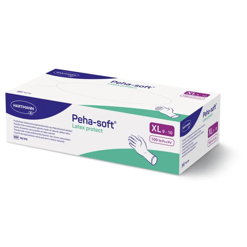 Peha-soft® Latex protect Untersuchungshandschuh, puderfrei