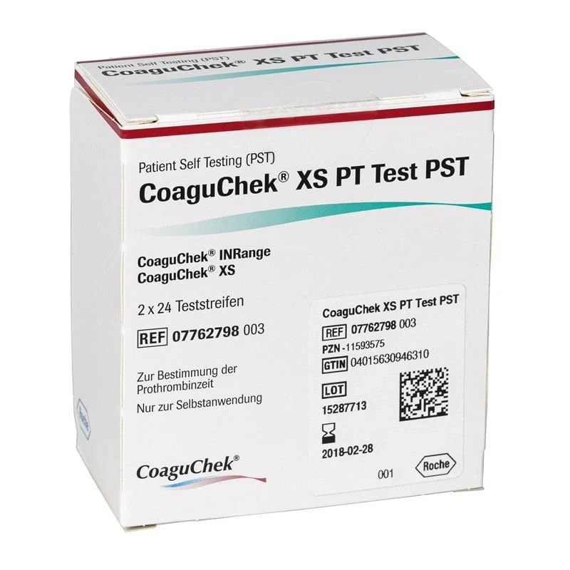 CoaguChek XS PT Test, PST Teststreifen