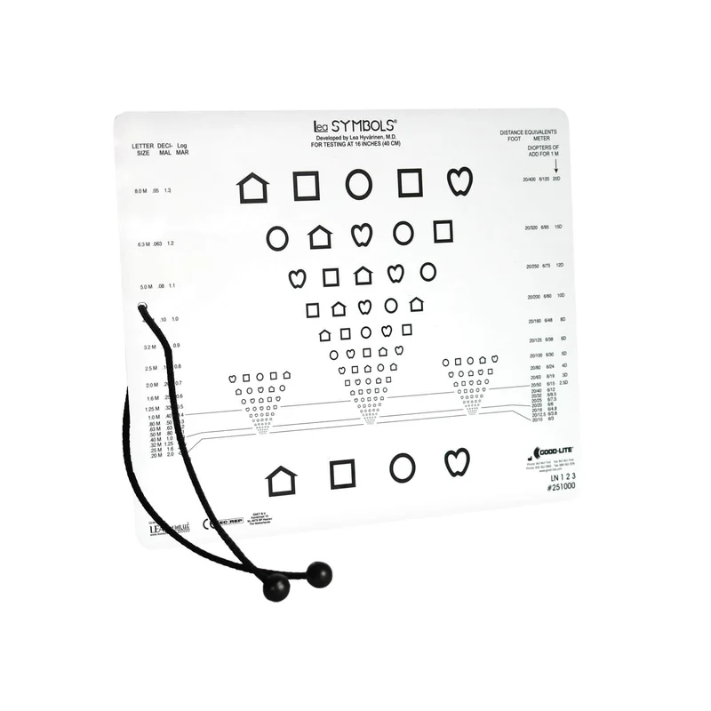 Nahtest LEA™-Symbole/-Zahlen-Karte