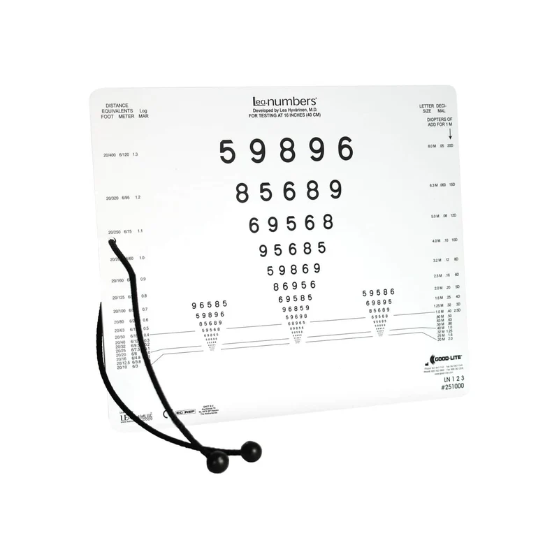 Nahtest LEA™-Symbole/-Zahlen-Karte