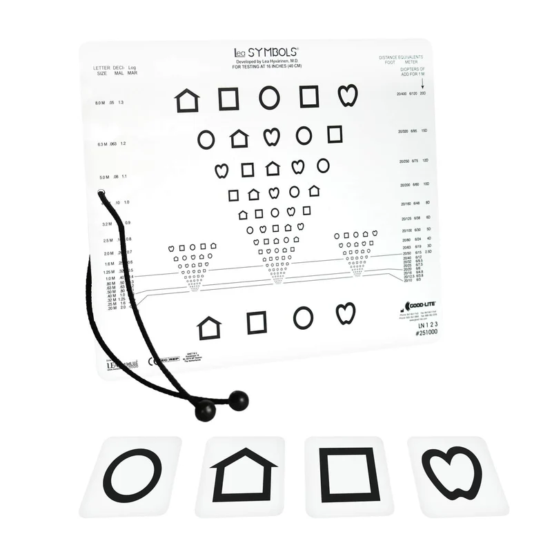 Nahtest LEA™-Symbole/-Zahlen-Karte