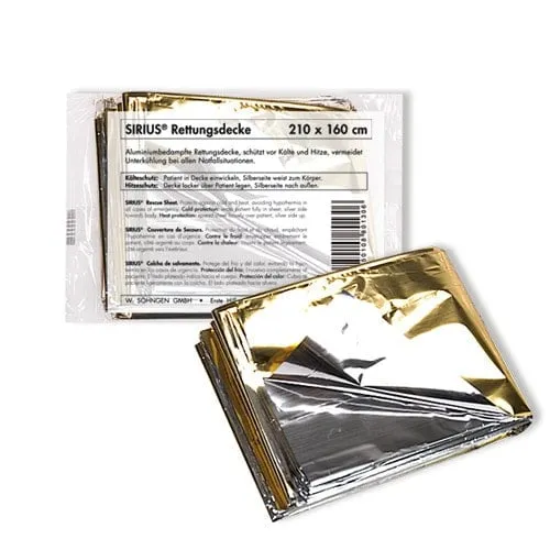 SIRIUS Rettungsdecke, silber/gold