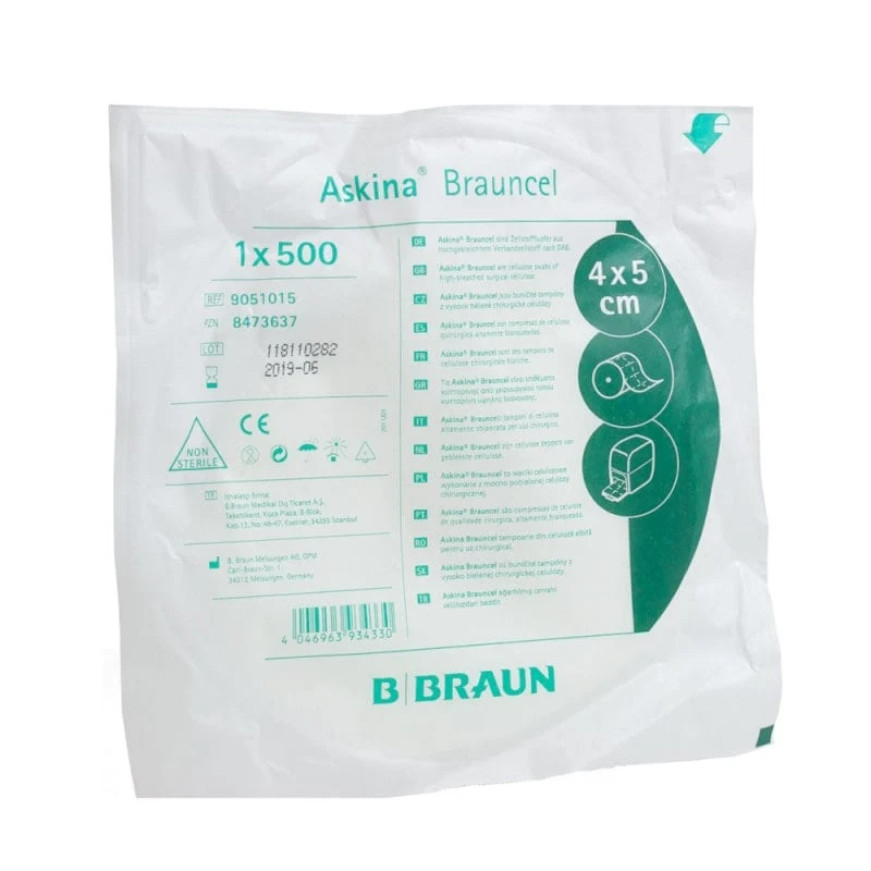 Askina Brauncel, Zellstofftupfer