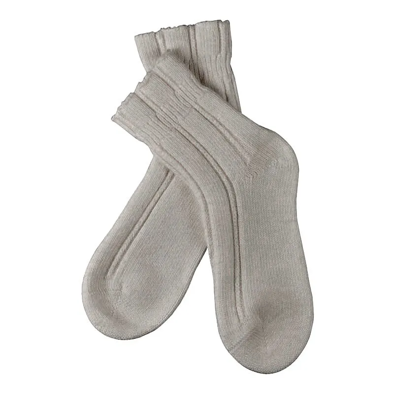 Natsocken mit Angora - Grau