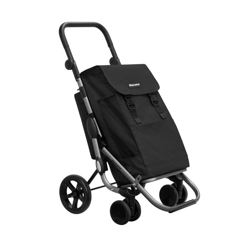 Go Plus Einkaufstrolley mit Thermofach - Schwarz