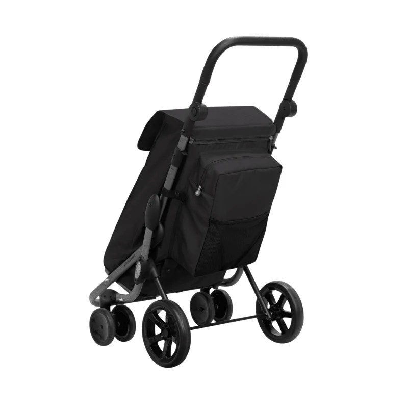 Go Plus Einkaufstrolley mit Thermofach - Schwarz