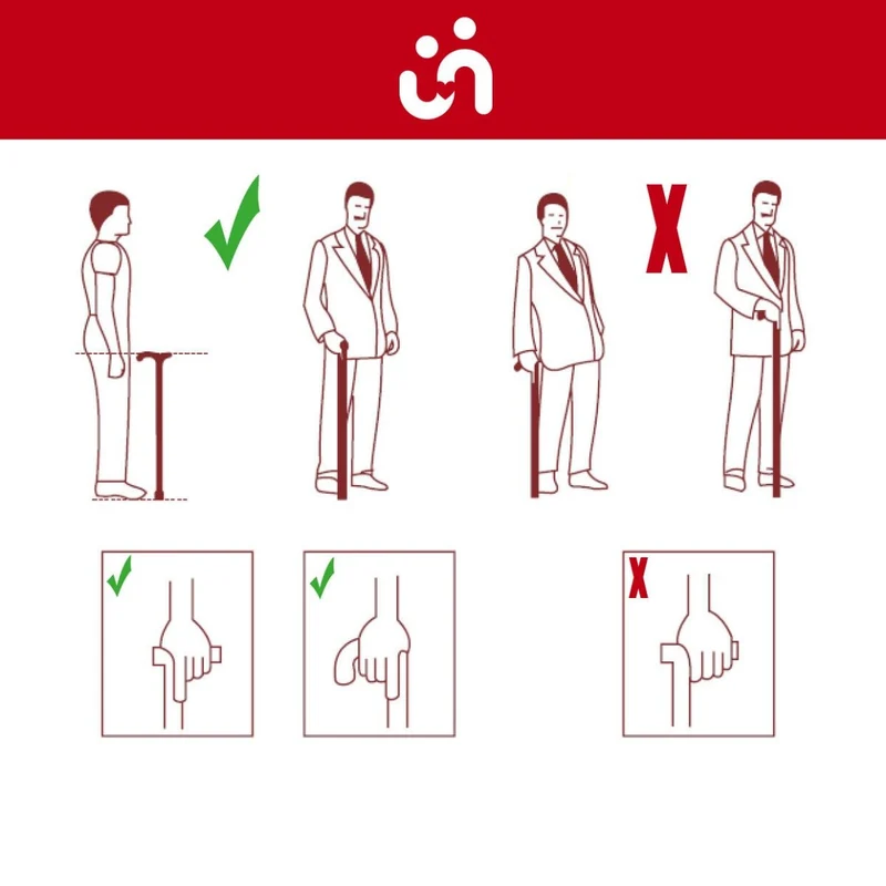 Ergonomischer Stock - Zusammenklappbar