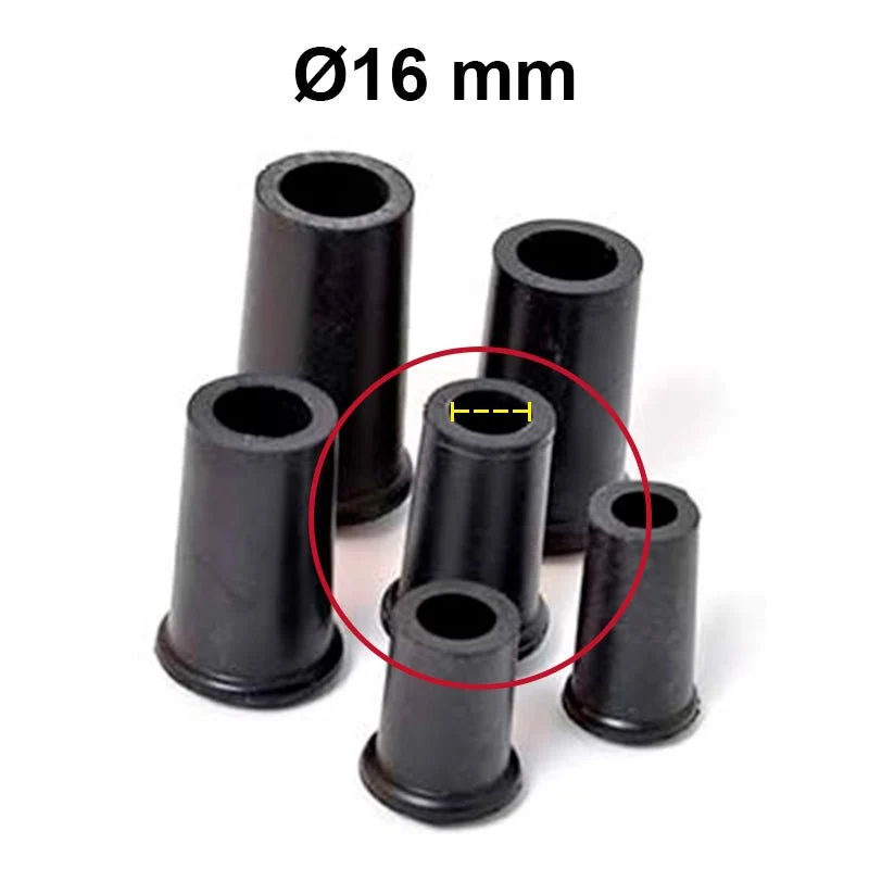 Gummikapsel Ø16 mm – Schwarz