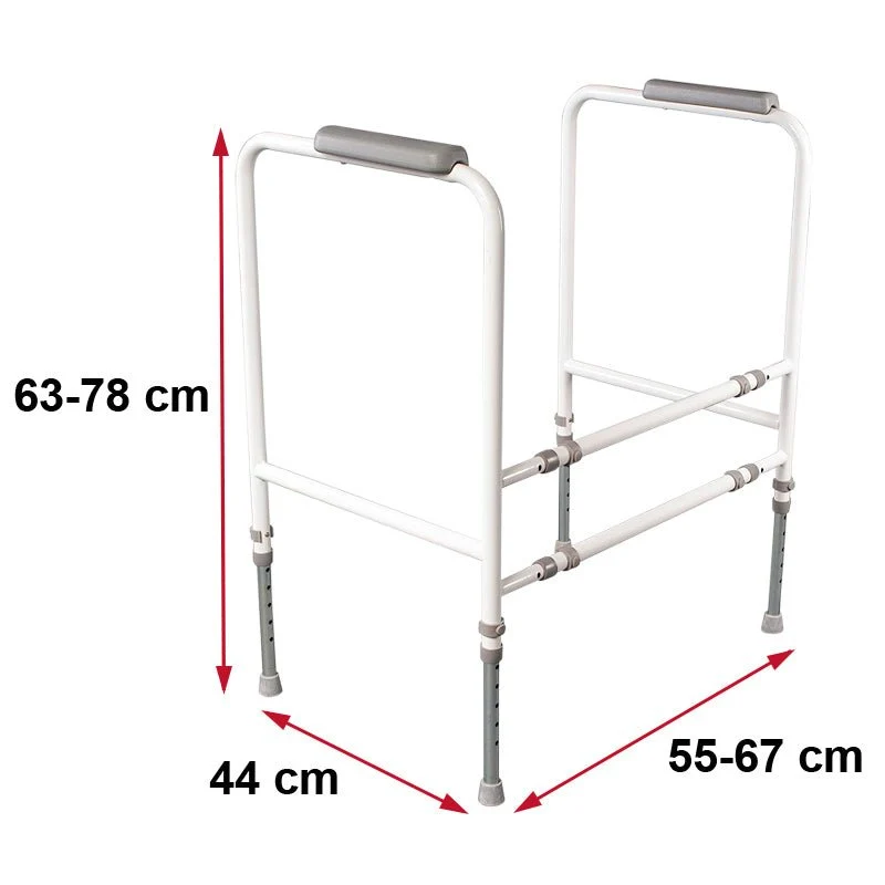 Freistehende Toilettenstütze - Verstellbar