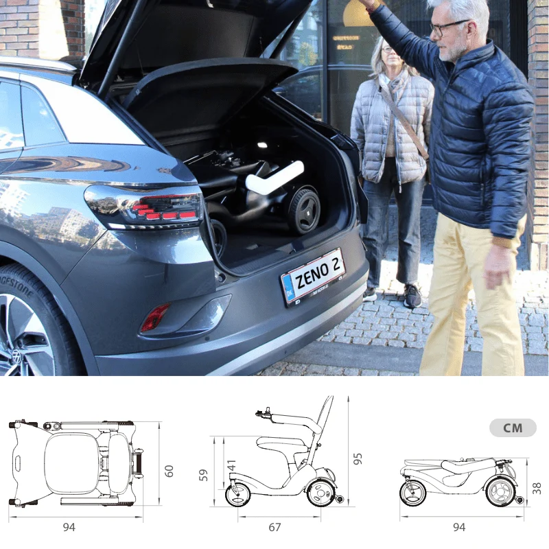 Zeno2 zusammenklappbarer Elektro-Rollstuhl