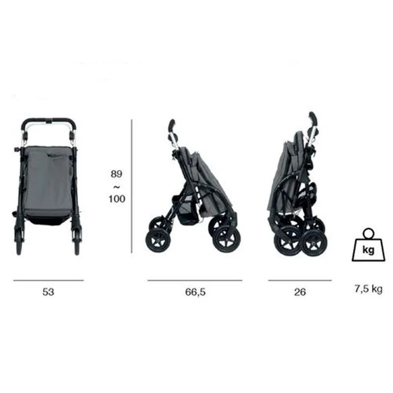 R05 Einkaufswagen mit Sitz - Grün