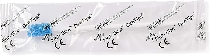 Medline Dentips Oral Swabs – Disposable Foam Oral Care Swabs