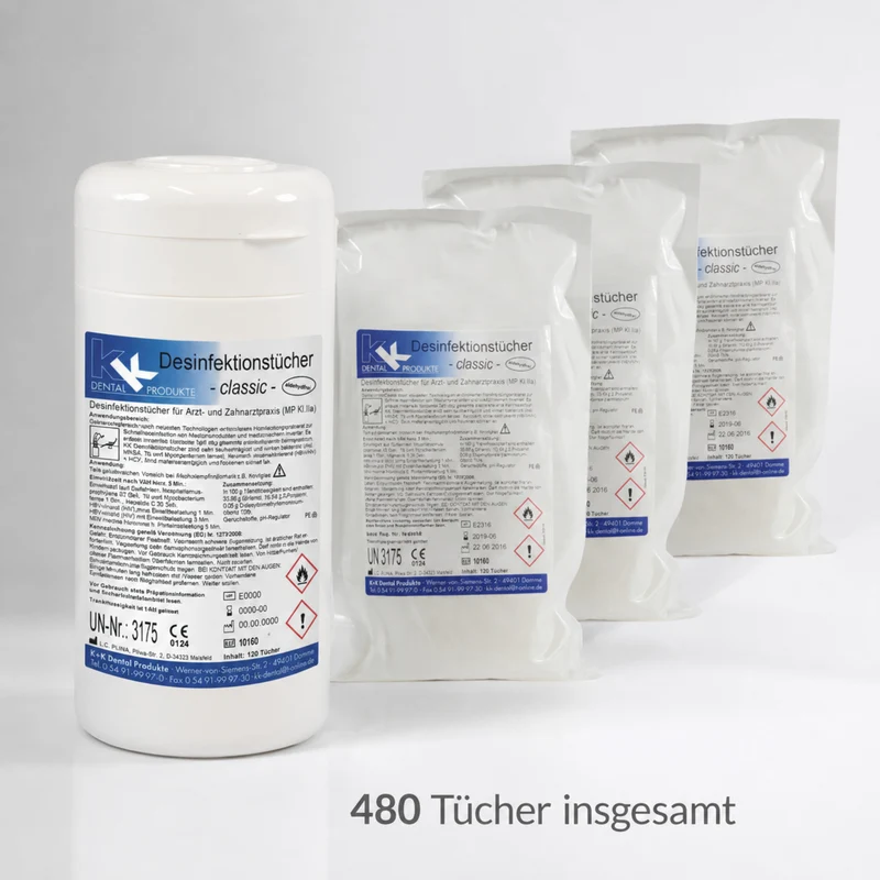 KK Desinfektionstücher 1 Dose mit 120 Tücher + 3 Nfb. 120 St. vers. Düfte