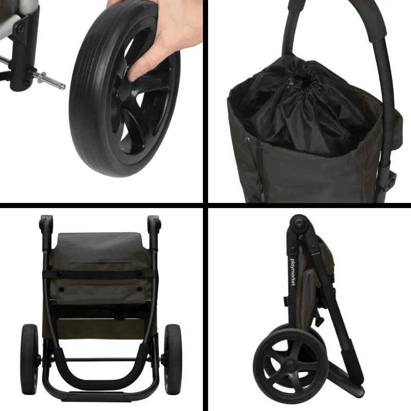 Go Two Compact Einkaufstrolley - Dunkelgrau