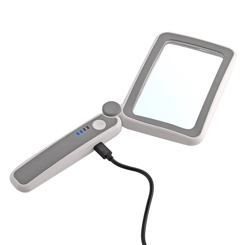 Faltbare Leselupe mit LED-Licht - 4x Vergrößerung