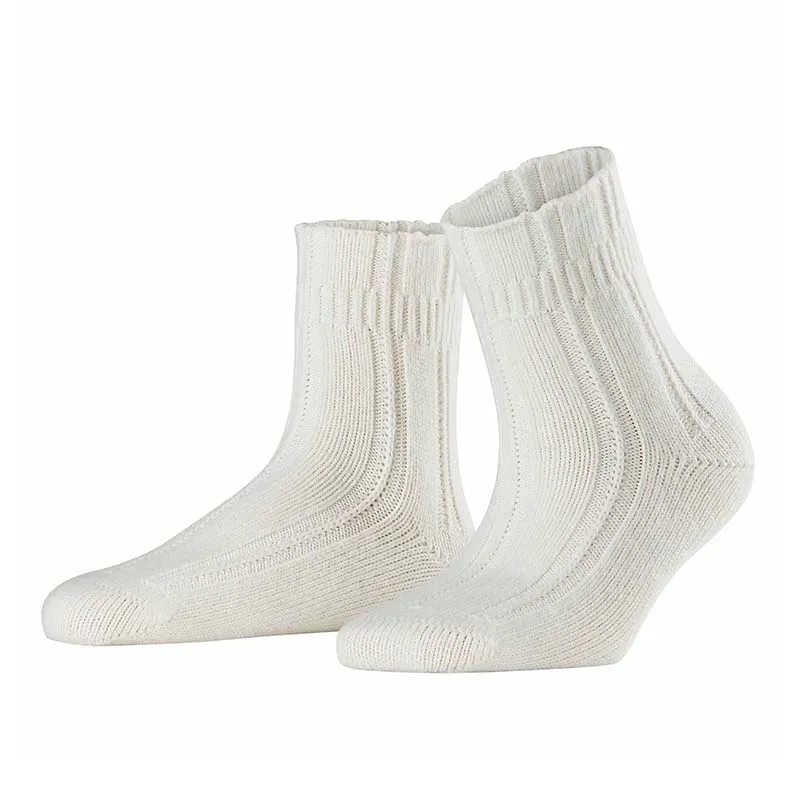 Nachtstrümpfe mit Angora - Offwhite