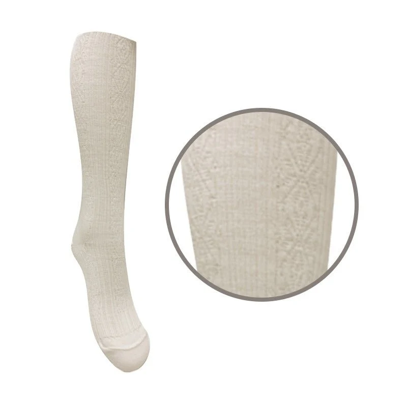 Stützstrumpf aus Merinowolle - Offwhite