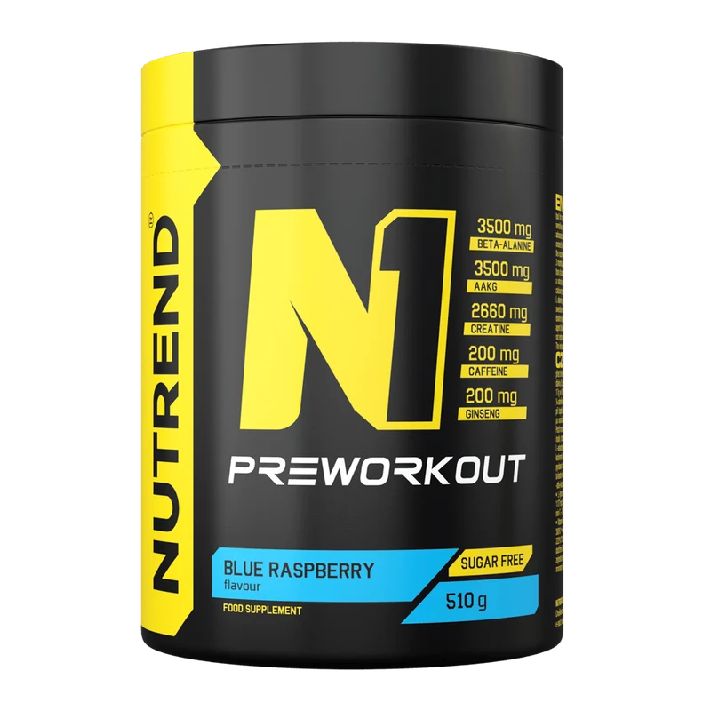 NUTREND N1 Pre-workout 510G BLUE RASPBERRY