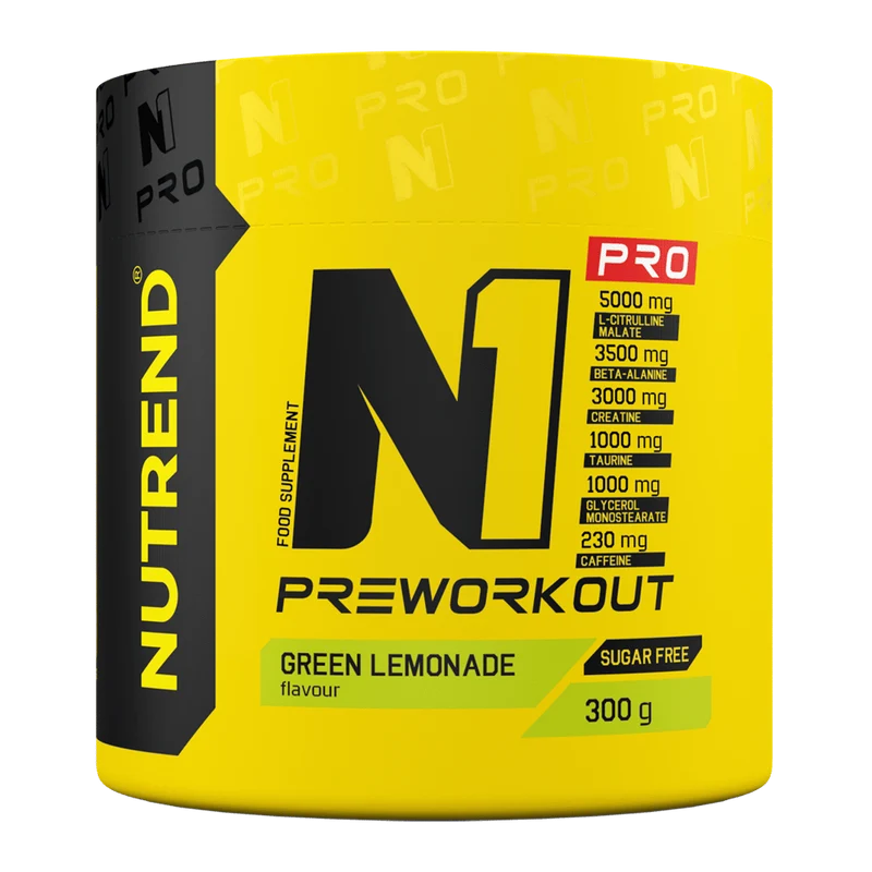 NUTREND N1 PRO PREWORKOUT GREEN LEMONADE SUGAR FREE 300G