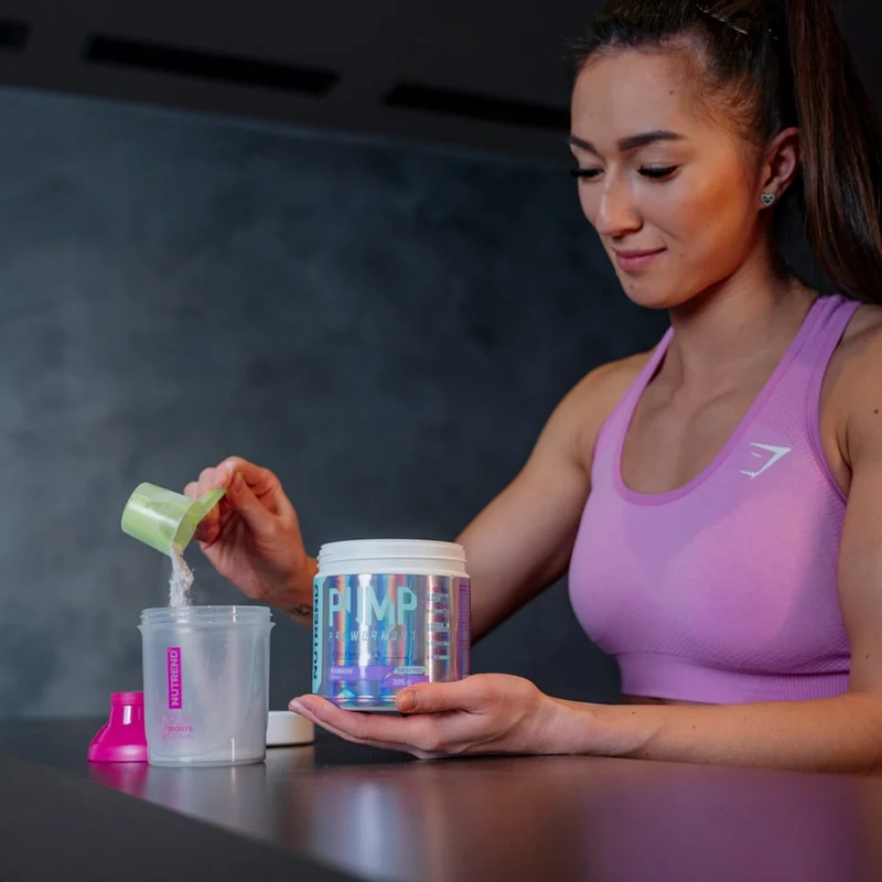 NUTREND PUMP Pre-workout without caffeine BERRY SPLASH SUGAR FREE 225G