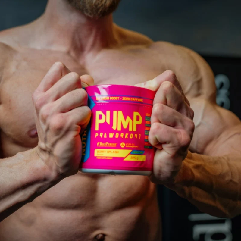 NUTREND PUMP Pre-workout without caffeine BERRY SPLASH SUGAR FREE 225G