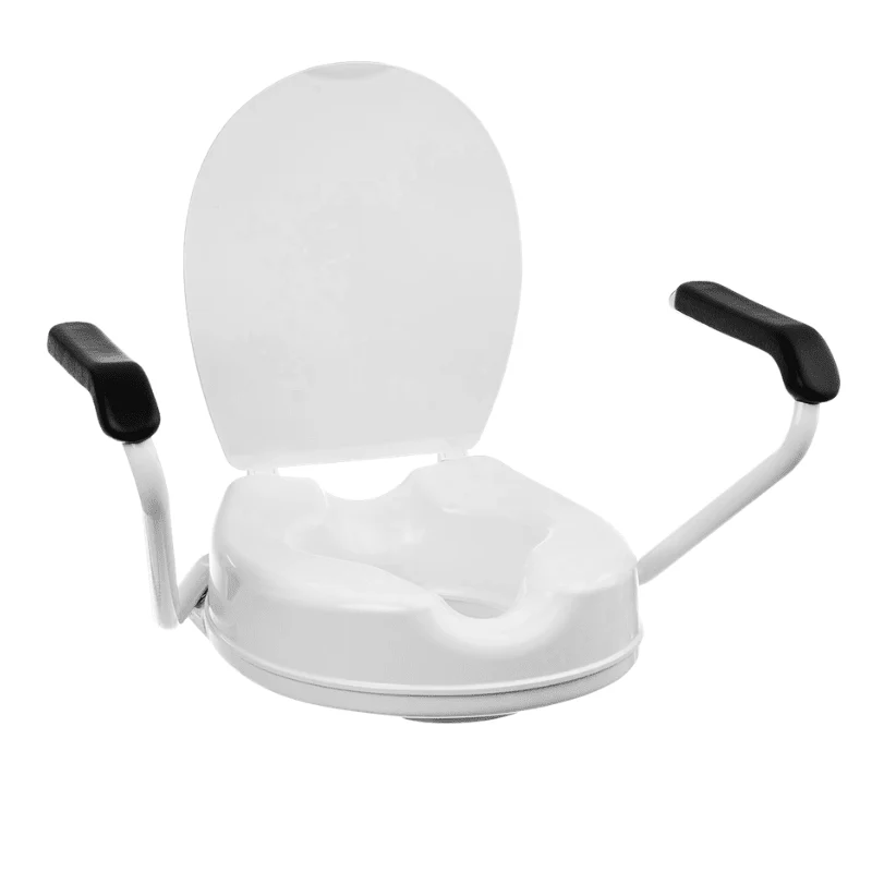 Toilettensitzerhöhung mit Armlehnen und Deckel
