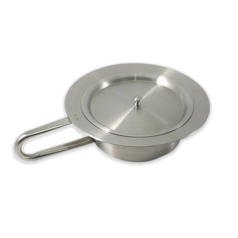Becken aus Stahl mit Deckel