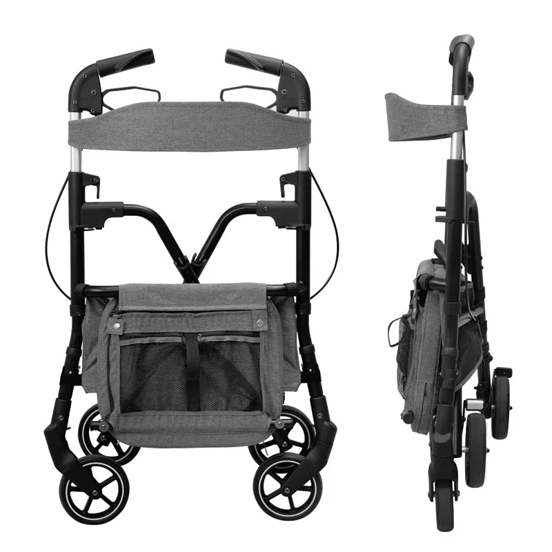 W4 Rollator / Einkaufstrolley - Bordeaux