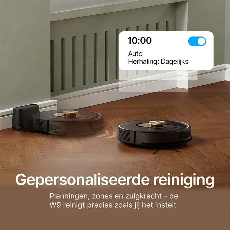 Robotstofzuiger W9 met dweilfunctie, 5.000PA en 150 minuten looptijd – schoonmaken was nog nooit zo eenvoudig