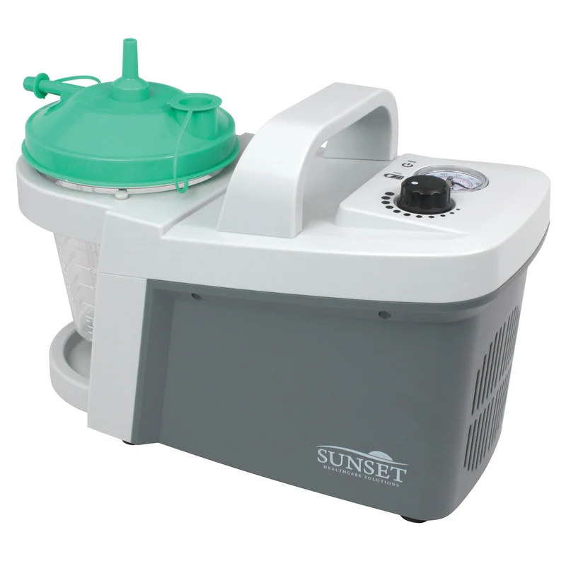 Sunset Healthcare Solutions Portable Suction Machine AC/DC – Medical Aspirator for Home & Clinical Use