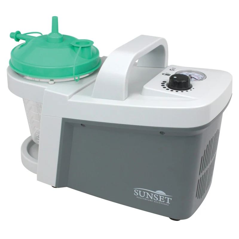 Sunset Healthcare Solutions Portable Suction Machine AC/DC – Medical Aspirator for Home & Clinical Use