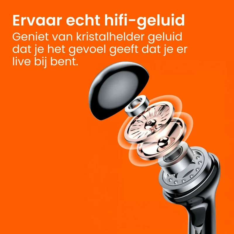 True Wireless in-ear hoofdtelefoon / Bluetooth 5.3 / 55 uur batterijduur / IPX5 waterdicht / LED-display / Voor sport, gaming en dagelijks gebruik