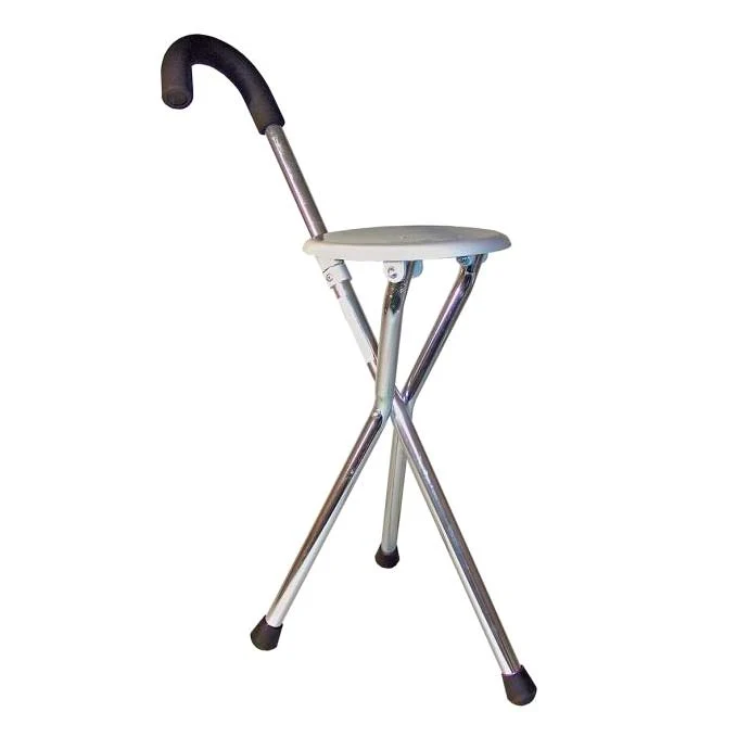 Klappstuhl-Stock mit Sitz und 3 Beinen