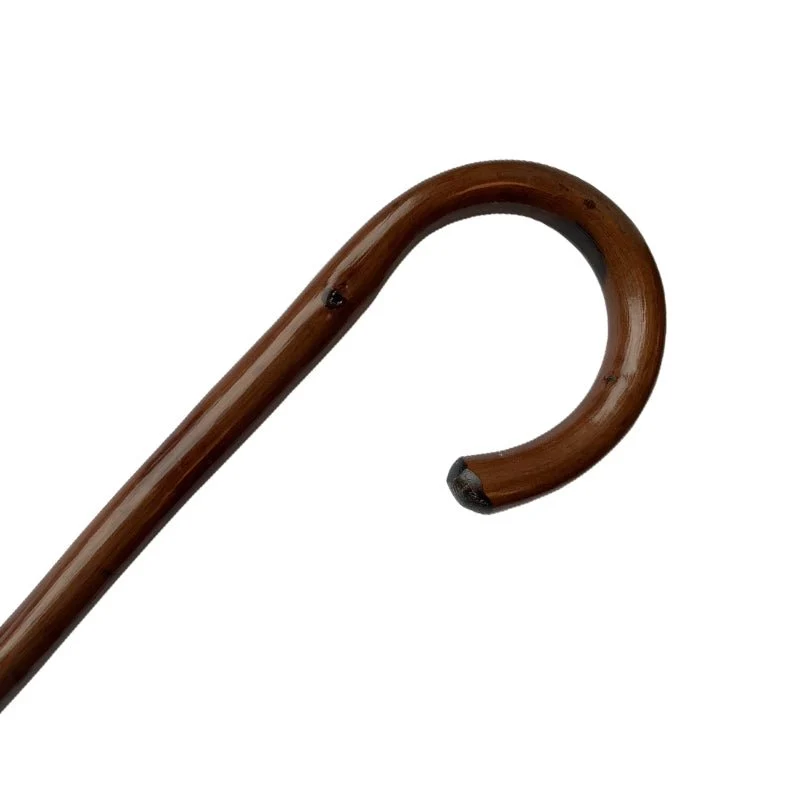 Gehstock aus rotbraunem Kastanienholz