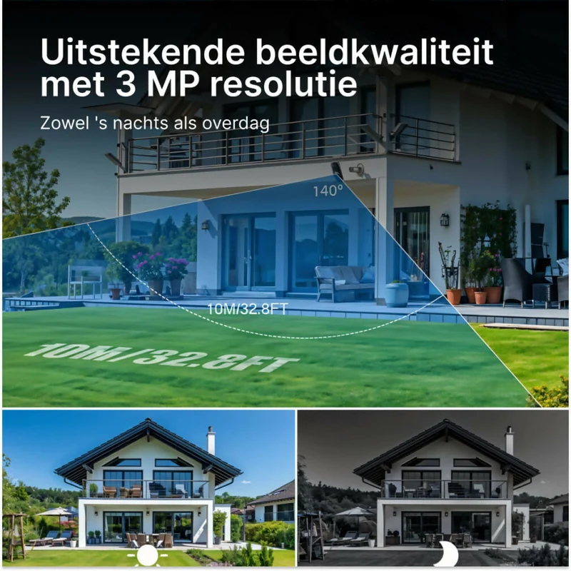 Slimme 3 megapixel beveiligingscamera met app
