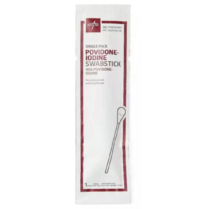 PVP-I 10% Povidone-Iodine Antiseptic Swabsticks 3’s (093902) for Skin Preparation