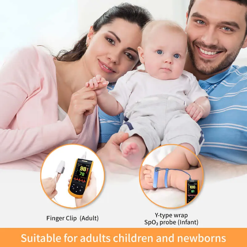 Lepu Digital Portable Rechargeable Handheld Pulse Oximeter SP-20 for Infant Kid Adult Android iPhone with Wireless Bluetooth Connection