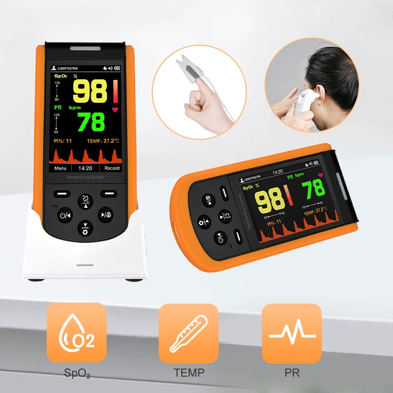 Lepu Digital Portable Rechargeable Handheld Pulse Oximeter SP-20 for Infant Kid Adult Android iPhone with Wireless Bluetooth Connection