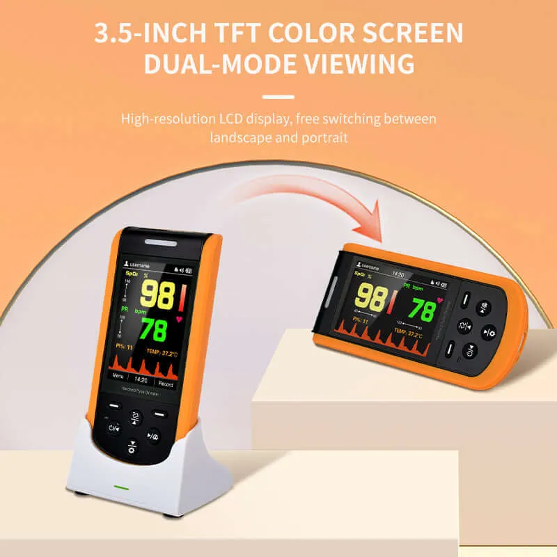 Lepu Digital Portable Rechargeable Handheld Pulse Oximeter SP-20 for Infant Kid Adult Android iPhone with Wireless Bluetooth Connection