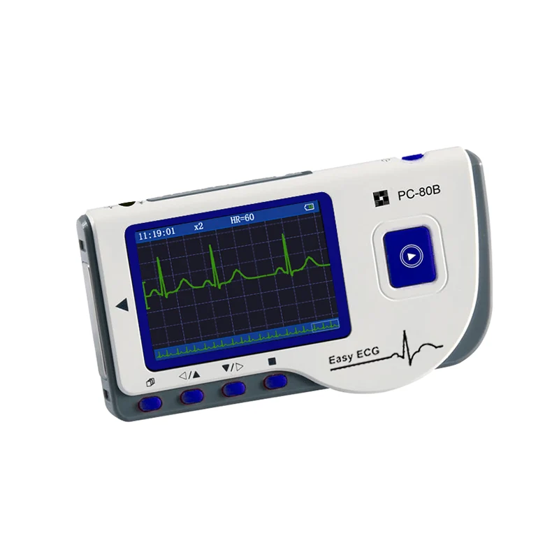 Lepu Easy ECG Monitor Portable EKG Machine Handheld Heart Rate Monitor ECG Sensor PC-80B for Android iPhone Daily Home Use