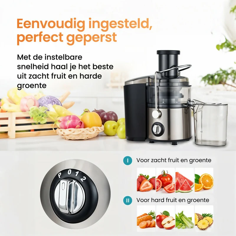 Sapcentrifuge met grote vulopening en 2 snelheidsstanden