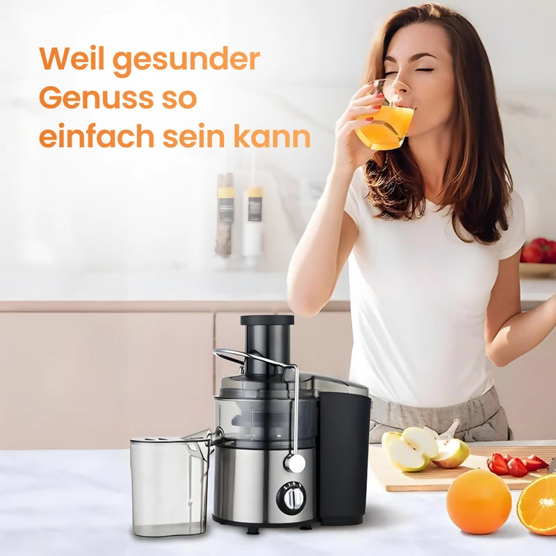 Entsafter mit großer Einfüllöffnung und 2 Geschwindigkeitsstufen