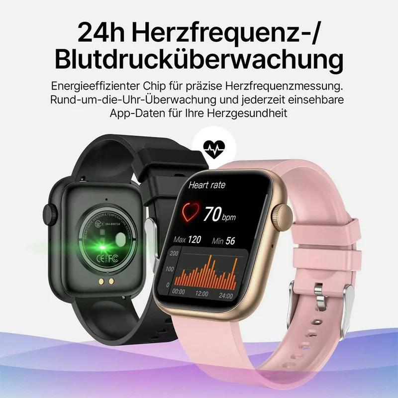 Top Performance Smartwatch mit Gesundheitstracking / IP67 Wasserdichtigkeit / 7 Tage Akkulaufzeit / 100 Sportmodi
