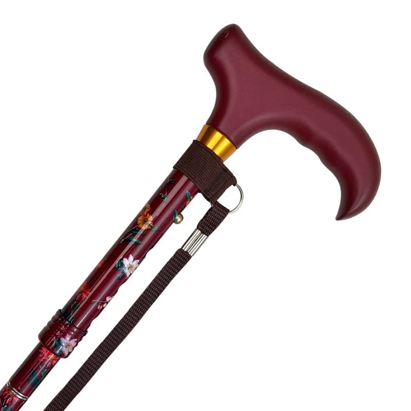 Zusammenklappbarer Stock – Dunkelrot