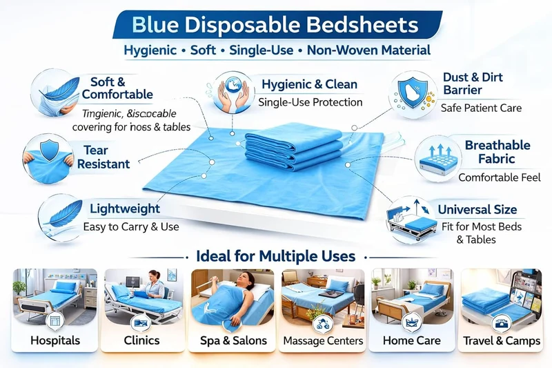 Bed Sheet NWM (B.Med) Blue – Medical Hospital Bed Sheet