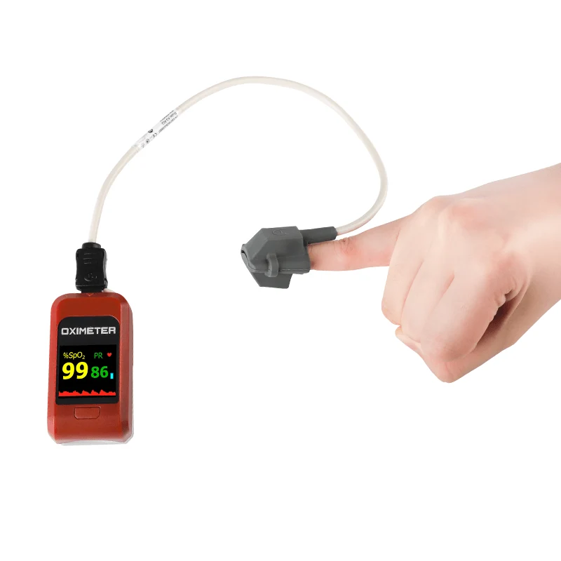 Lepu Fingertip Pulse Oximeter Digital Blood Oxygen Meter Color OLED PC-60NW for Kid Adult Android iPhone with Lanyard Wireless Bluetooth Connection