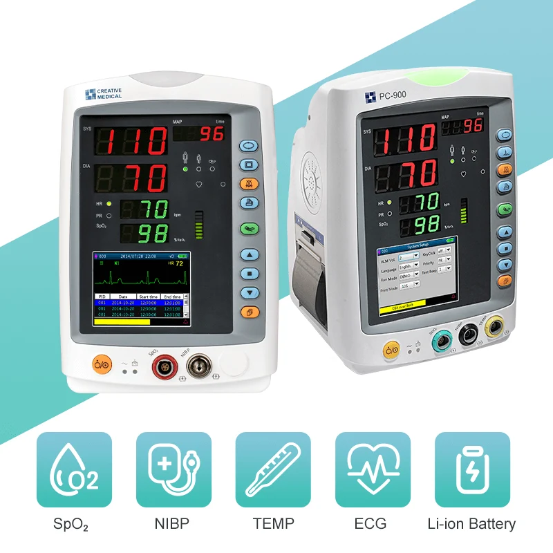 Lepu Creative Medical PC-900Pro All-in-one Vital Signs Monitor 3.5-inch Screen